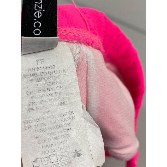 Onzie Mudra Neon Pink Sports Bra Size Medium /Large Athletic Barbie Activewear - Picture 5 of 8